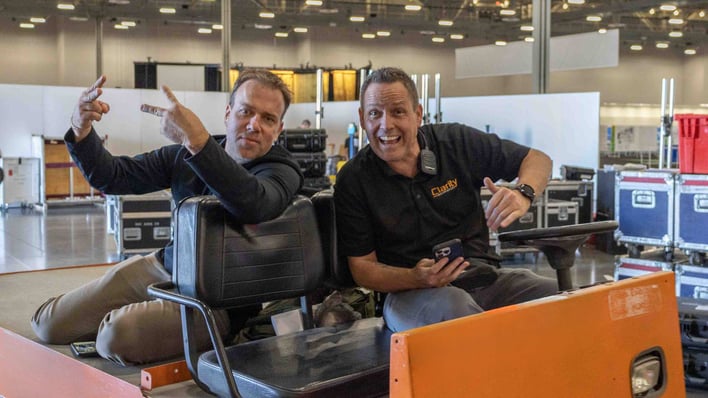 Clarity Experiences Crew Setting Up Trade Show