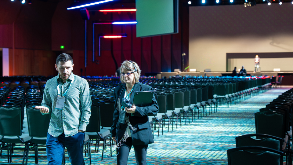 Executive producer and producer strategizing for CventConnect 2026