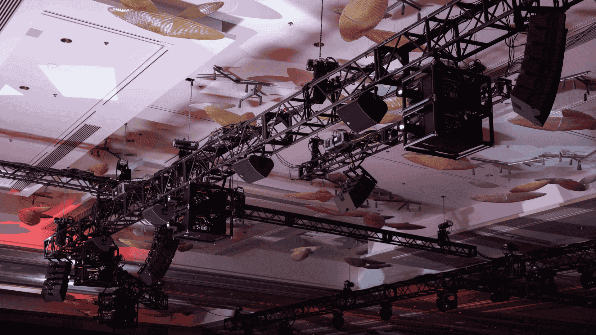 example of ceiling rigging at a live event