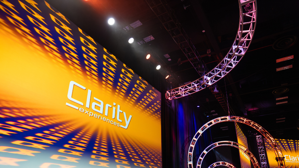 Clarity branded main stage at cvent 2025