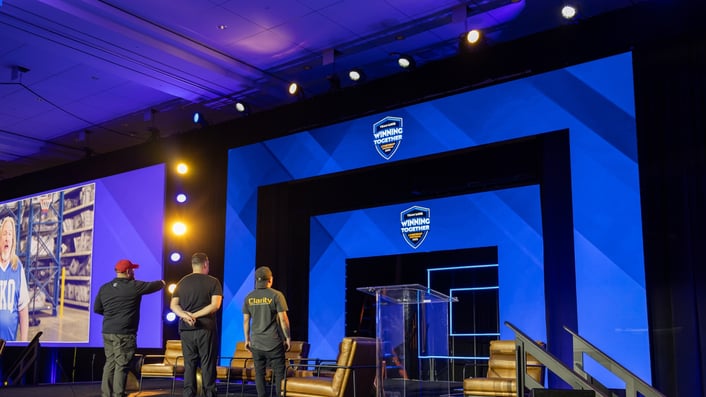 AV Production Crew Adjusting The Digital Signage On The General Session At LKQ 2025
