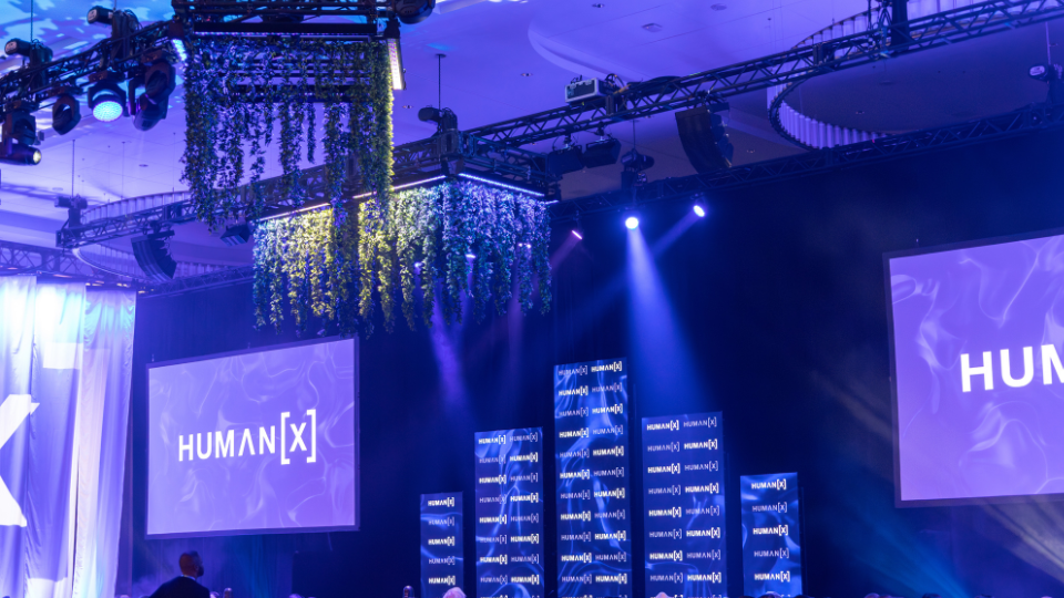 Image of the main stage at HumanX