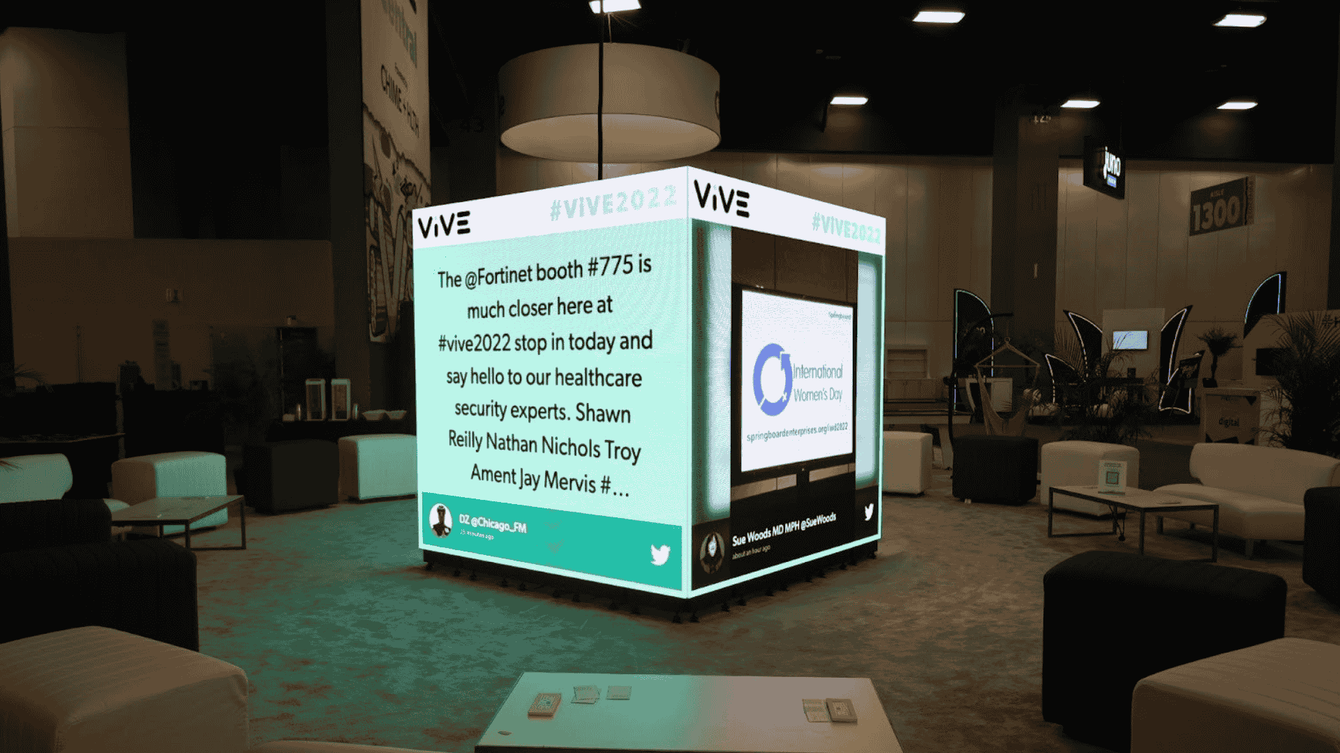 Social media display at ViVE for digital signage