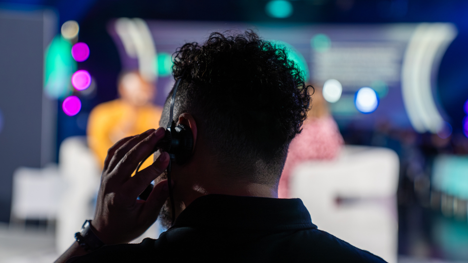 stage deck manager at an event hosted by clarity experiences