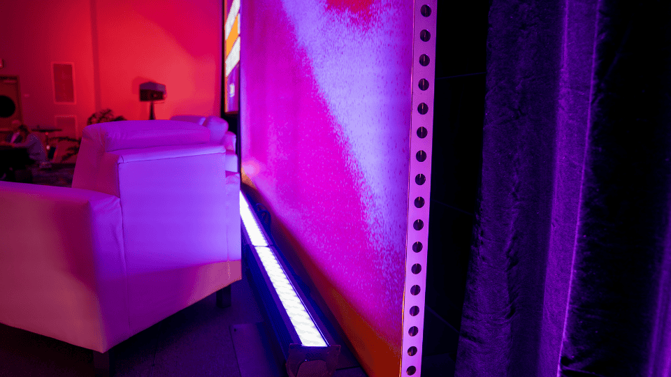 an example of uplighting at PCMA 2025