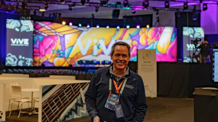Work With Clarity ViVE Exhibit Hall With Stage 2025