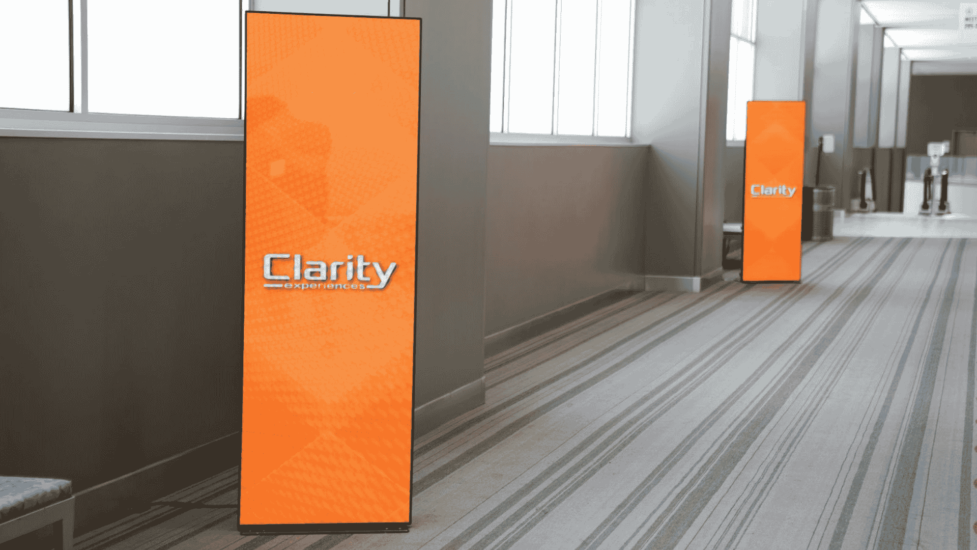 digital signage at an event done by Clarity Experiences